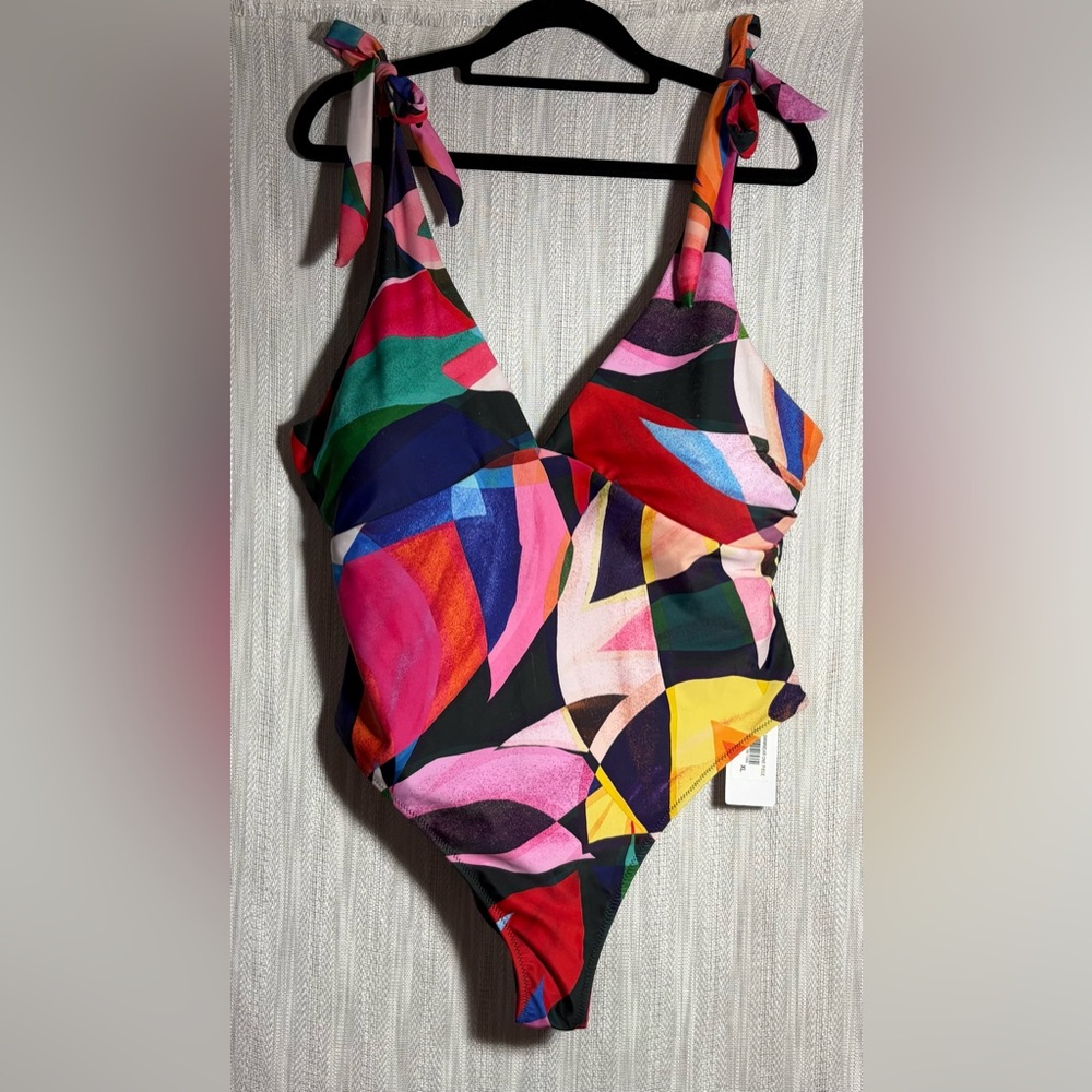 Molly Bracken Multicolor Abstract One Piece Swimsuit